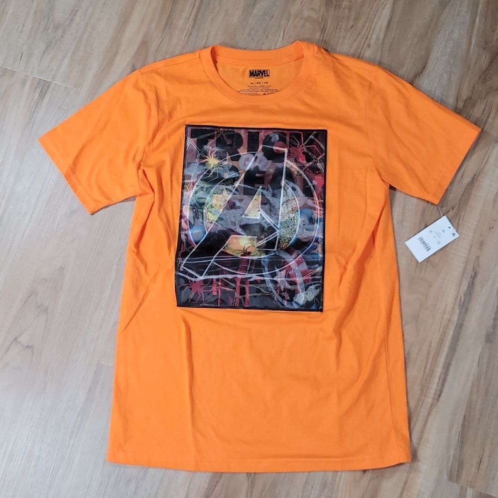 🔹️NWT Marvel Orange Halloween Lenticular Tshirt XLarge
